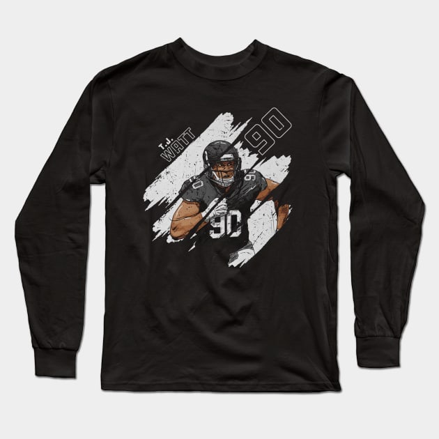 T.J. Watt Pittsburgh Stripes Long Sleeve T-Shirt by Chunta_Design